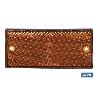 CATADIÓPTRICO RECTANGULAR ÁMBAR 106 X 50 MM CON AGUJERO SIN TORNILLO