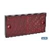 CATADIÓPTRICO RECTANGULAR ROJO 106 X 50 MM CON AGUJERO SIN TORNILLO CON ADHESIVO