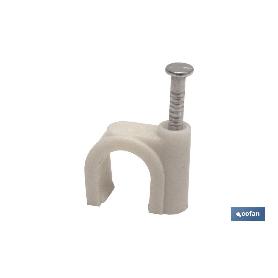 GRAPA PLASTICA CABLE REDONDO 7MM VENTA UNITARIA