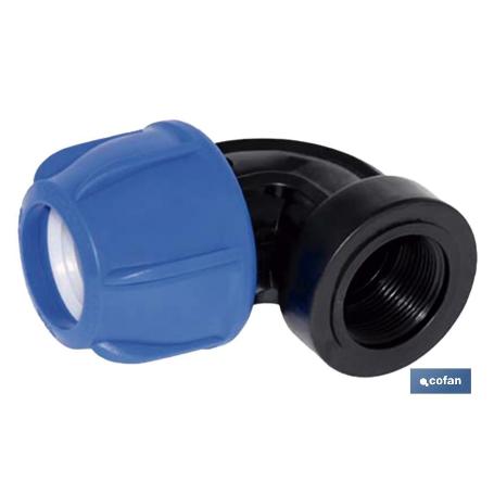 CODO 90° ROSCA HEMBRA PP PN16 50 X 2  VENTA UNITARIA