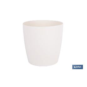 MACETA CAMELIA COLOR CREMA 25X23.6CM   CAJA 12 UNID.