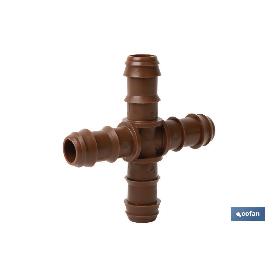 CONEXIÓN EN CRUZ Ø16MM (MARRÓN-MAX SEGUR.) VENTA UNITARIA