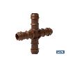 CONEXIÓN EN CRUZ Ø16MM (MARRÓN-MAX SEGUR.) VENTA UNITARIA