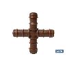 CONEXIÓN EN CRUZ Ø16MM (MARRÓN-MAX SEGUR.) VENTA UNITARIA