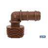 CON. EN CODO R.MACHO Ø16MM-1/2 (MARRÓN-MAX SEGUR.) VENTA UNITARIA