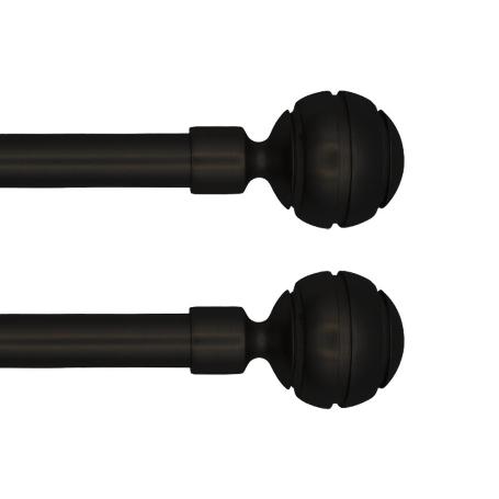 BARRA FORJA AZMARK 16/19MM 150-290CM ESFERA NEGRA KIT