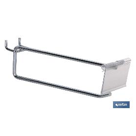 GANCHO SIMPLE CON ETIQUETERO 300 X 6 MM