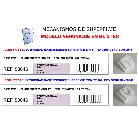 ELECTRICIDAD BASE ENCHUFE SUPERFICIE C-TT 16A 250V 91846-40846