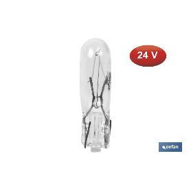 LÁMPARA S/CASQUILLO W1,2-T5 (W2X4, 6D) 24V VENTA UNITARIA