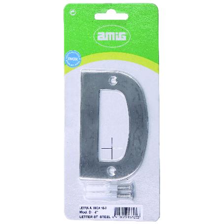 LETRA D - 4 INOX 18/8 6765 AMIG