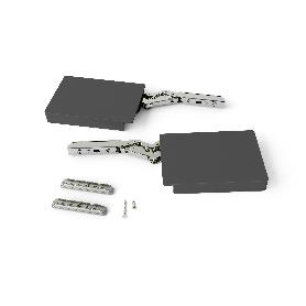 EMUCA COMPÁS PARA PUERTAS ELEVABLES ALTIUS LIFT, FUERZA 1100-2900 (MEDIUM=M), ACERO Y PLÁSTICO, GRIS ANTRACITA