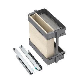 EMUCA CARRO EXTRAÍBLE CON CESTAS Y PANERO HARMONY CON CIERRE SUAVE, MÓDULO ANCHO 300MM ALTO 700MM, ACERO Y MADERA, 