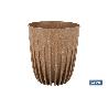 MACETA CON FILTRO DE DRENAJE A RAYAS COLOR MARRÓN WPC Ø 145 X 172 MM 1,5 L VENTA UNITARIA