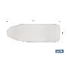 FUNDA ACOLCHADA PARA TABLA DE PLANCHAR 140 X 60 CM GRIS METALIZADO