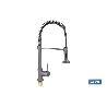 GRIFO DE COCINA MONOMANDO CON ROCIADOR GRIS ANTRACITA