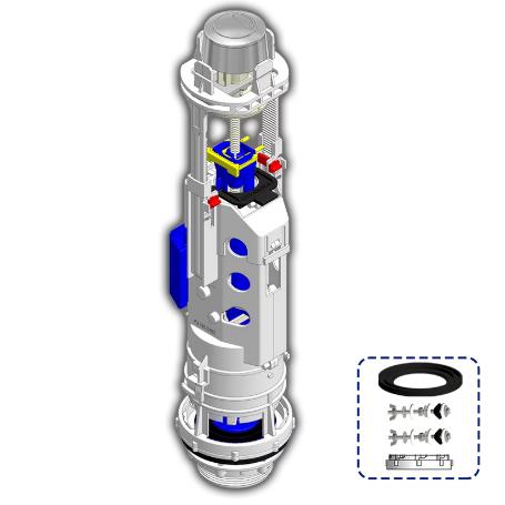 TECNO MECANISMO ANTIVANDALICO DOBLE DESCARGA PULSADOR+KIT 50776