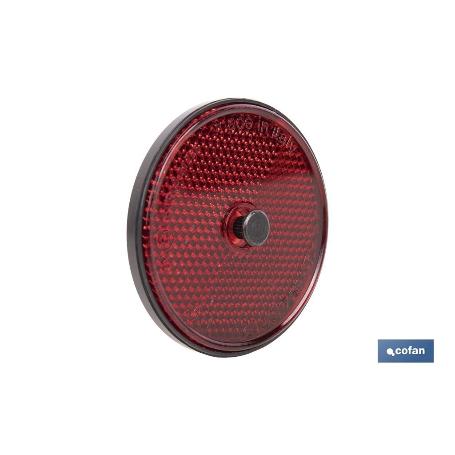 CATADIÓPTRICO REDONDO ROJO Ø 60 MM CON TORNILLO