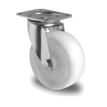 RUEDA INDUSTRIAL 100 PP BLANCA PLACA GIRO 130KG 20C0897