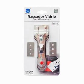 RASQUETA VITRO + 3 RECAMBIOS BLISTER