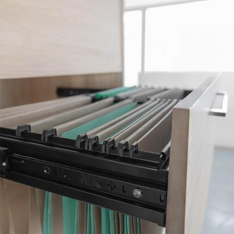 BASTIDOR PORTACARPETAS EXTENSIBLE CON GUÍAS EXTRACCIÓN TOTAL MODELO OFFICE EXTENSIBLE 700 - 1200