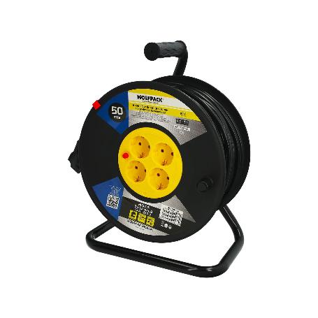 EXTENSIBLE INDUSTRIAL 4 TOMAS 50 METROS 3 X 1,5 MM. CON PROTECCIÓN SOBRECARGA