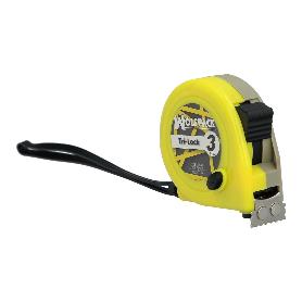 FLEXOMETRO MAGNÉTICO AMARILLO CON FRENO  3 METROS / 16 MM.