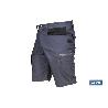 BERMUDAS DE TRABAJO FRIGG ELASTANO 215 G/M2 GRIS OSCURO CON DETALLES NEGROS TALLA 54