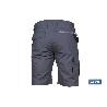 BERMUDAS DE TRABAJO FRIGG ELASTANO 215 G/M2 GRIS OSCURO CON DETALLES NEGROS TALLA 56