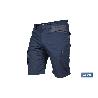 BERMUDAS DE TRABAJO TYR ELASTANO 215 G/M2 AZUL MARINO CON DETALLES GRISES TALLA 50