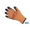 GUANTE NARANJA FLUOR CON REVESTIMIENTO LATEX TERMICO T-9 VENTA UNITARIA