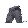 PANTALÓN DE TRABAJO HEIMDALL ELASTANO 280 G/M2 GRIS OSCURO CON DETALLES NEGROS TALLA 46