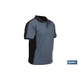 POLO BALDER ELASTANO 210 G/M2 GRIS OSCURO-NEGRO TALLA XL