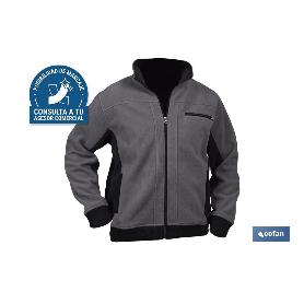 CHAQUETA POLAR MODELO WALKER 370 G/M GRIS-NEGRO TALLA M