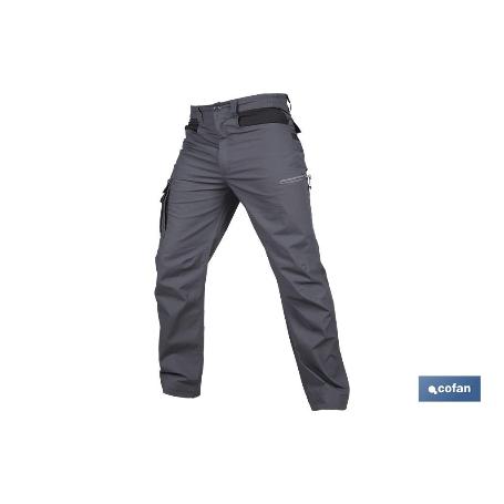 PANTALÓN DE TRABAJO LOKI ELASTANO 215 G/M2 GRIS ANTRACITA TALLA 48