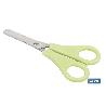 TIJERA ESCOLAR CON PUNTA REDONDA DE COLOR VERDE 13,3 CM