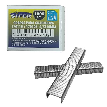 SIFER GRAPAS P-GRAPADORA 17110-17105  07X10MM CAJA 1000 PCS