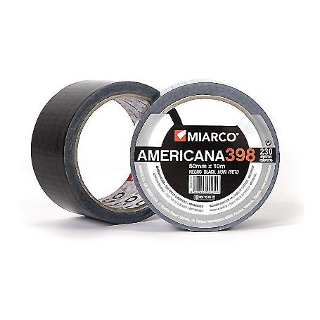 CINTA AMERICANA NEGRA 398 50MM ROLLO 30M