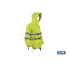 CHAQUETA DE LLUVIA DE ALTA VISIBILIDAD MODELO PÓLUX AMARILLA TALLA XXXL