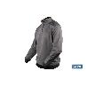 SUDADERA CUELLO CREMALLERA 280GMS/M GRIS-NEGRO T-XL