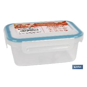 FIAMBRERA AZUL RECTANGULAR CON JUNTA BI-MATERIA MODELO YUBA 1 L