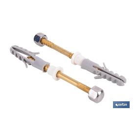 SET 2 PCS PARA SANITARIO WC 5 X 80 LATÓN