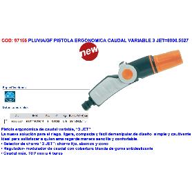PLUVIA-GF FINSTOCK PISTOLA ERGONOMICA CAUDAL VARIABLE 3 JET 5527
