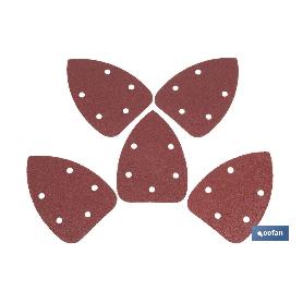 HOJA DE LIJADO LIJADORA MOUSE 5 AGUJEROS 100 X 140 MM G 100   CAJA 5 UNID.