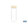 BOTE DE VIDRIO BOROSILICATO CON TAPA BEIGE GAMA LAUREL 1700 ML