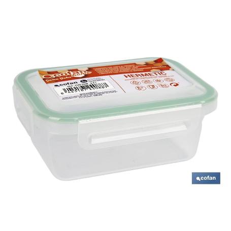 FIAMBRERA VERDE RECTANGULAR CON JUNTA BI-MATERIA MODELO YUBA 0,5 L