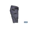 BERMUDAS DE TRABAJO FRIGG ELASTANO 215 G/M2 GRIS OSCURO CON DETALLES NEGROS TALLA 42