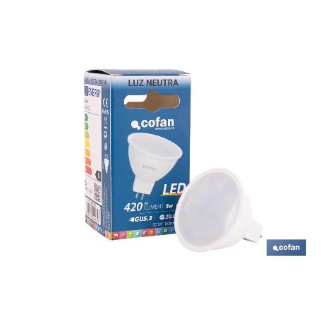 LÁMPARA LED COB 5 W GU-5.3 400 LM 4000 K