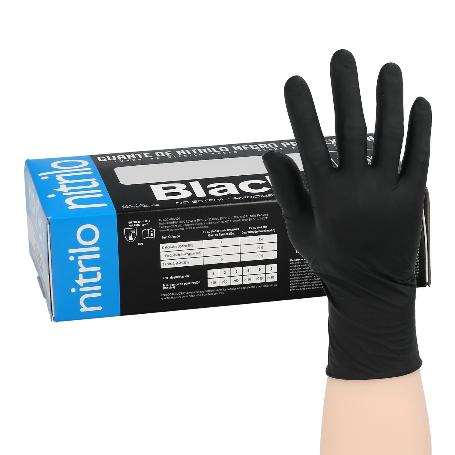 GUANTE DESECHABLE NITRILO NEGRO M 5,5 GMS. GRUESOS
