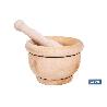 MORTERO DE MADERA CON MAZA Ø14 CM