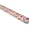 ROLLO DE MANTEL RESINADO ANTIMANCHAS LAZOS Y PIÑAS 75% ALGODÓN 25% POLIÉSTER 1,40 X 15 M